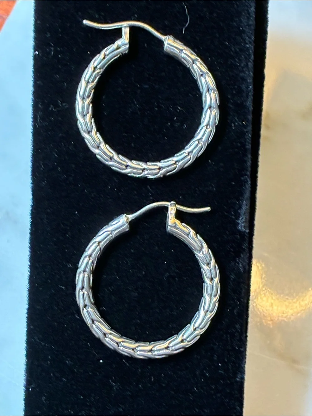 John Hardy classic chain Hoop Earrings - Silver
